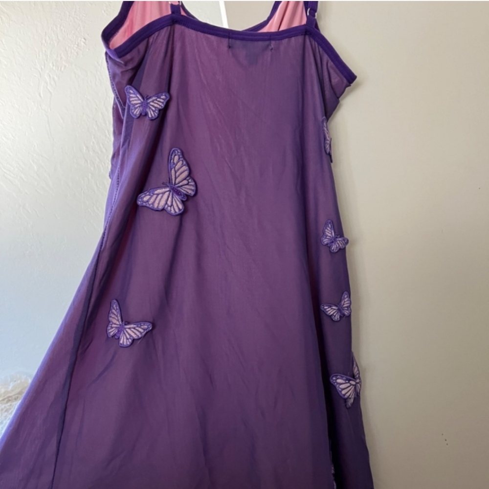 🦋 Dolls Kill × Horoscopez Purple 3D Butterfly Applique Dress (L)🦋 EUC! Worn 1× - Picture 7 of 10